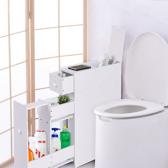 Costway Narrow Wood Floor Bathroom Storage Cabinet Holder Organizer Bath Toilet Walmart.com Costway Narrow Wood Floor Bathroom Storage Cabinet Holder Organizer Bath Toilet Walmart.com